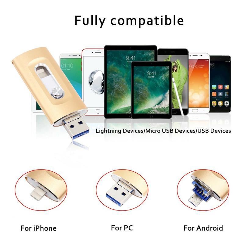 ⚡3-in-1-Flash-Laufwerk⚡ Tragbarer Hochgeschwindigkeits-USB-3.0-Speicher
