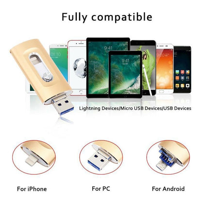 ⚡3-in-1-Flash-Laufwerk⚡ Tragbarer Hochgeschwindigkeits-USB-3.0-Speicher