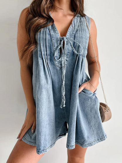 Dunancia™ | Sienna Denim-Stramplerkleid